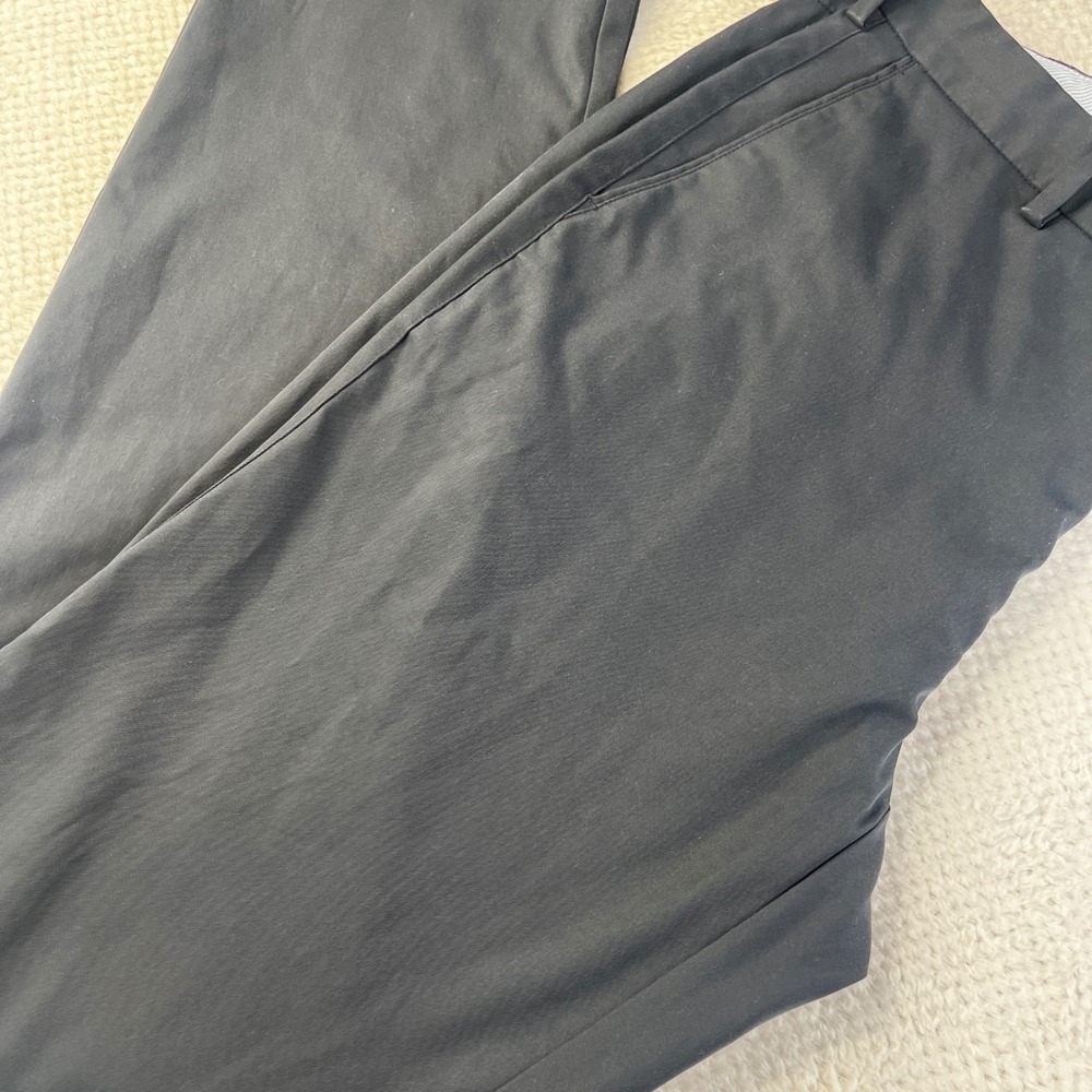 Peter Millar Mens Performance Golf Pants‎ Black 35/34 Flat Front Trousers